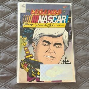 Vintage The Legends of NASCAR Comic Book Starring Junior Johnson Hologram 1991